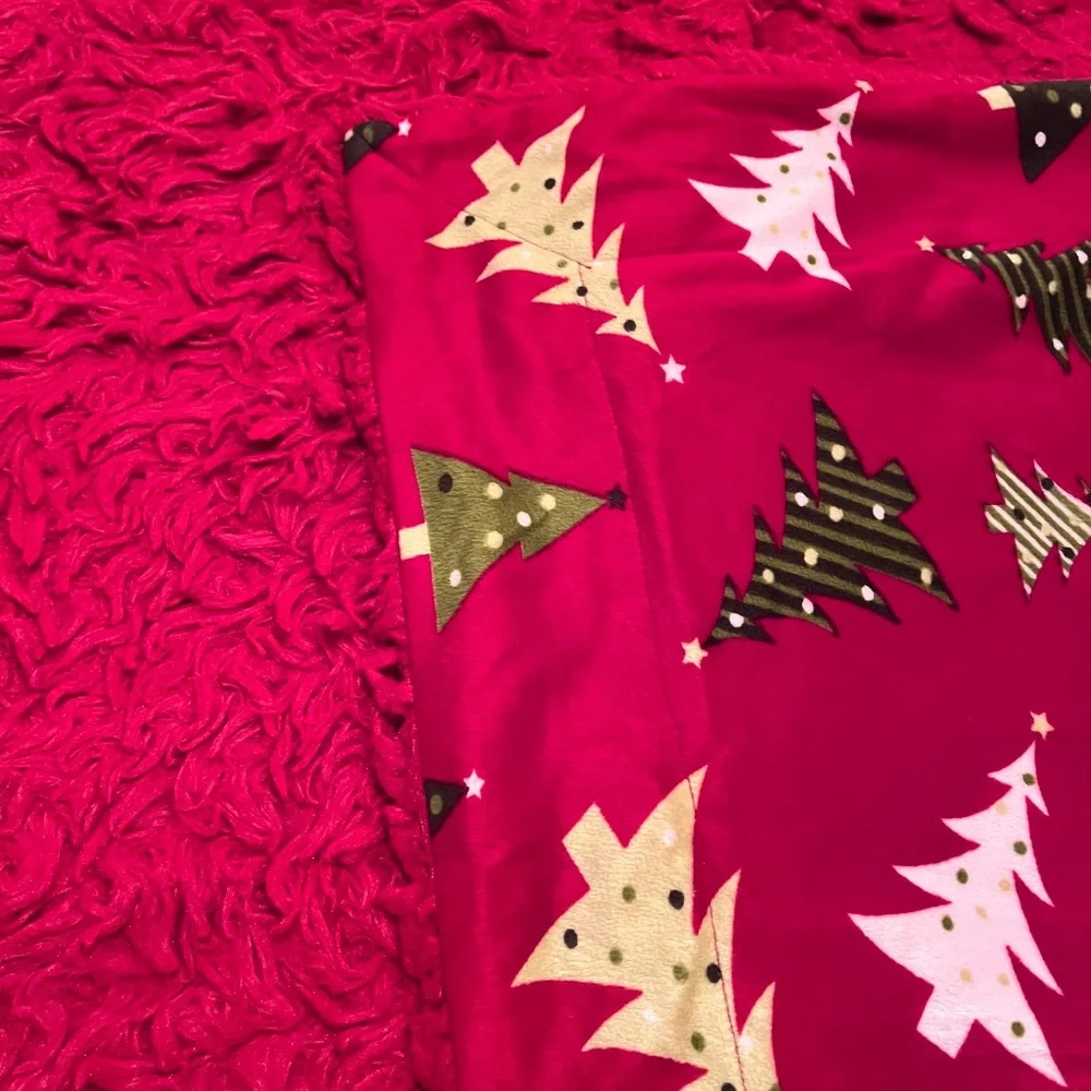 Christmas Throw Blanket Double Thick Fleece Velour 58